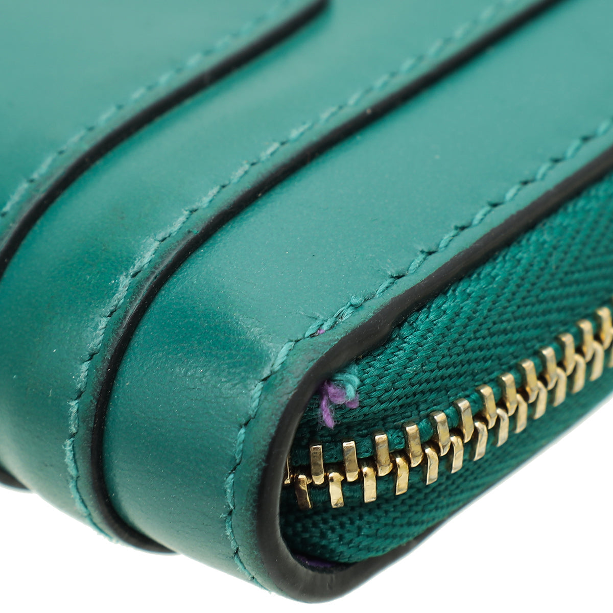 Bvlgari Green Serpenti Forever Zip Around Wallet