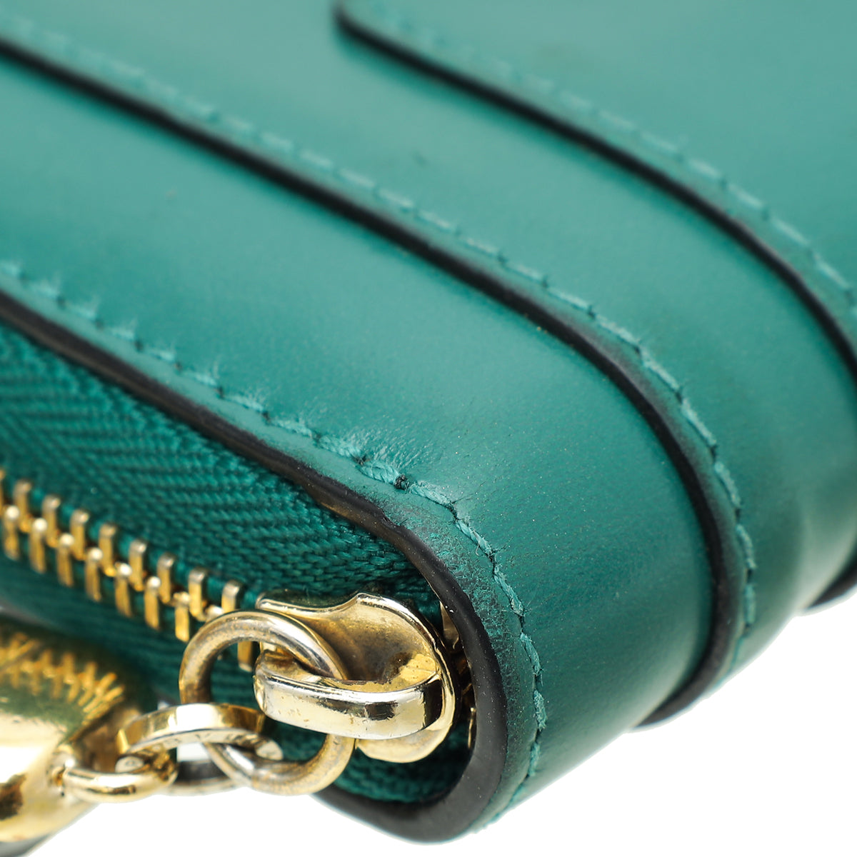 Bvlgari Green Serpenti Forever Zip Around Wallet