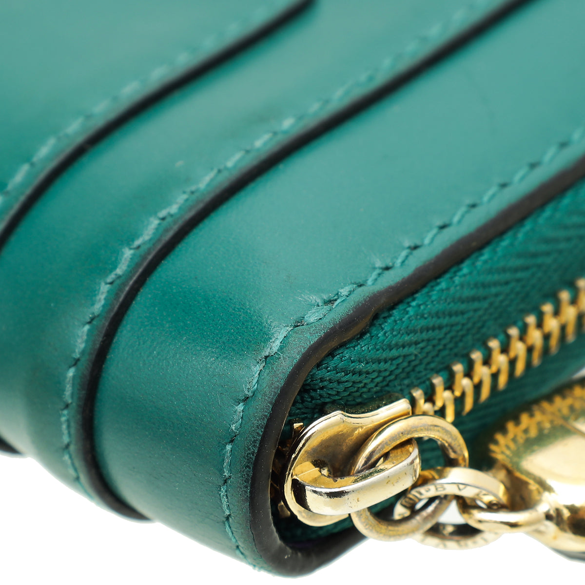 Bvlgari Green Serpenti Forever Zip Around Wallet