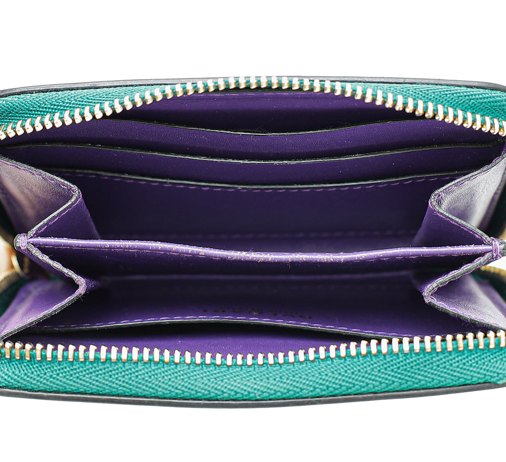 Bvlgari Green Serpenti Forever Zip Around Wallet