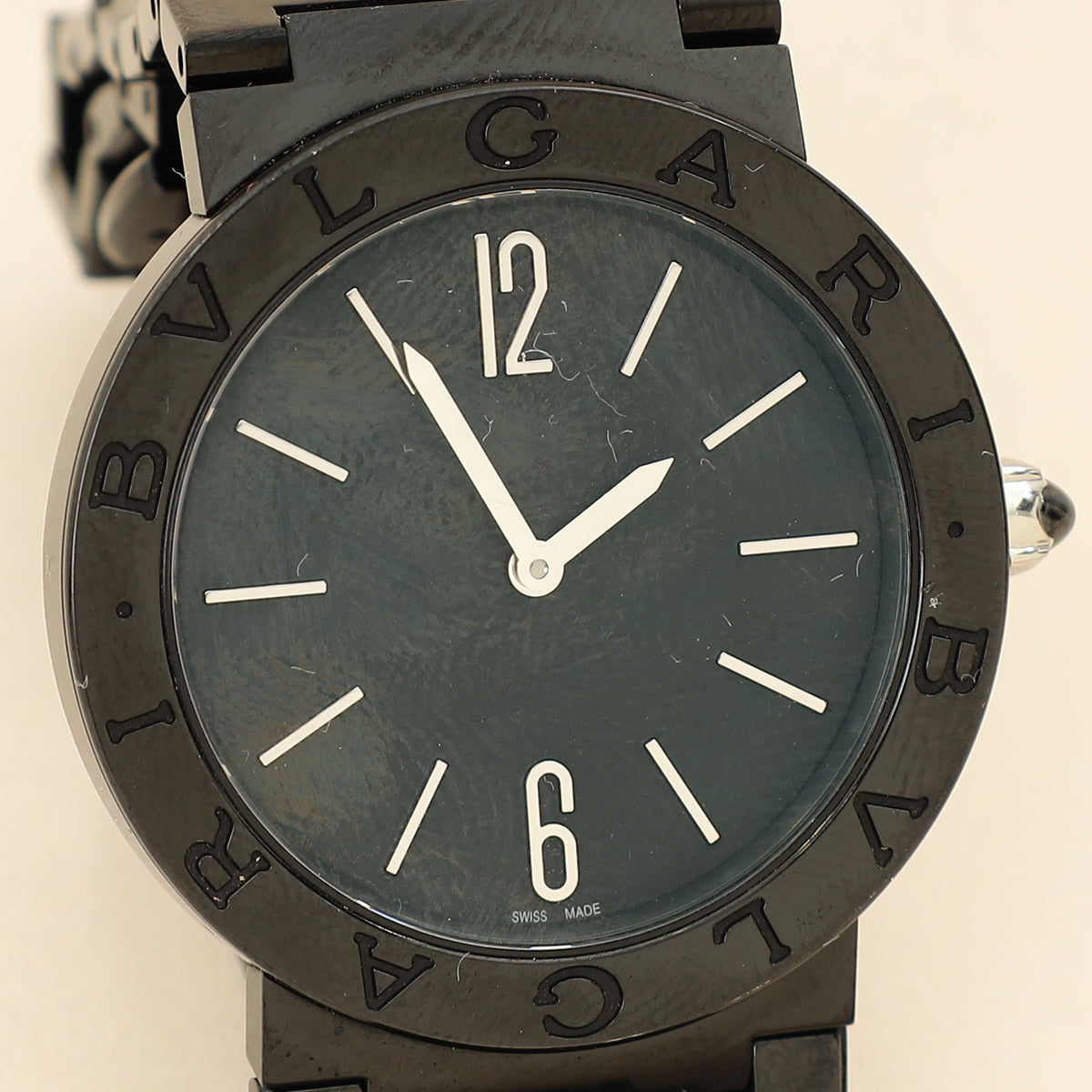 Bvlgari Black Stainless Steel Bvlgari Quartz 33mm Watch