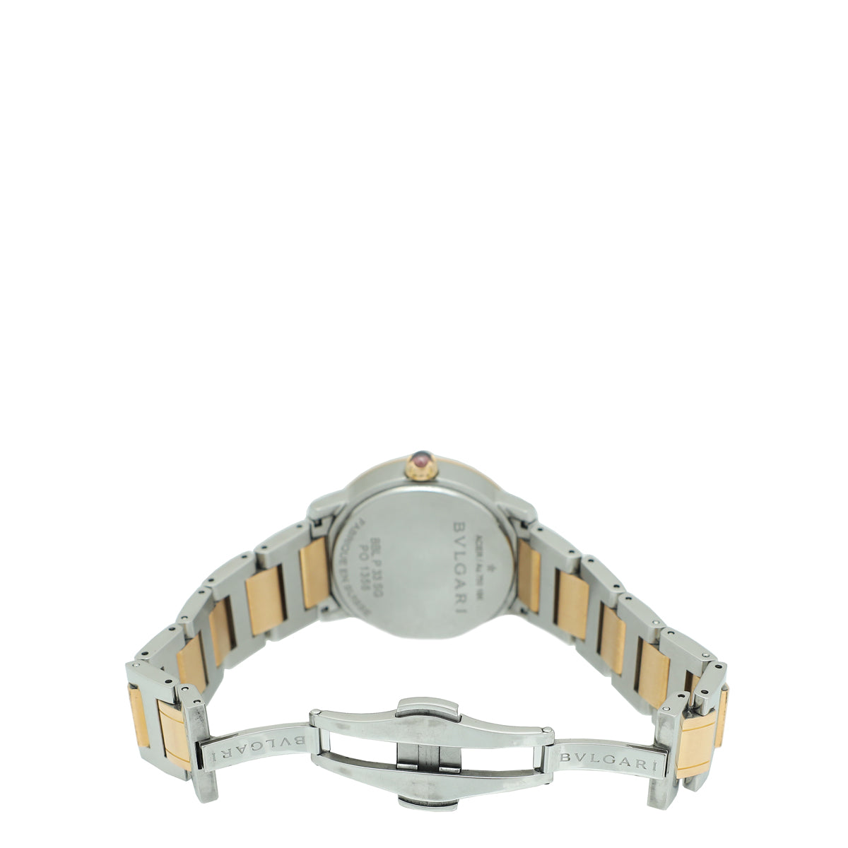 Bvlgari 18K Yellow Gold Stainless Steel Diamond MOP 33mm Automatic Watch