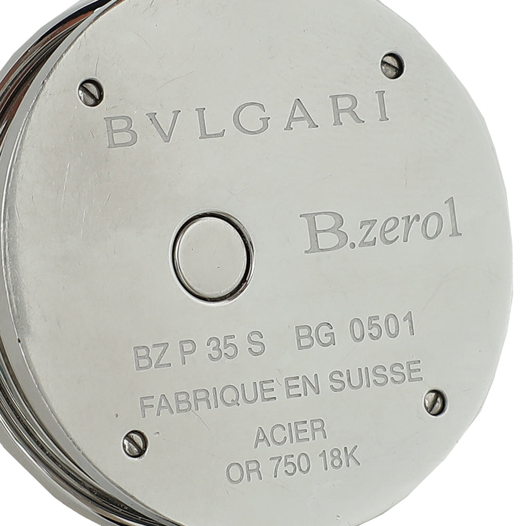Bvlgari 18K White Gold B.Zero1 Double Heart Diamond 30mm Watch