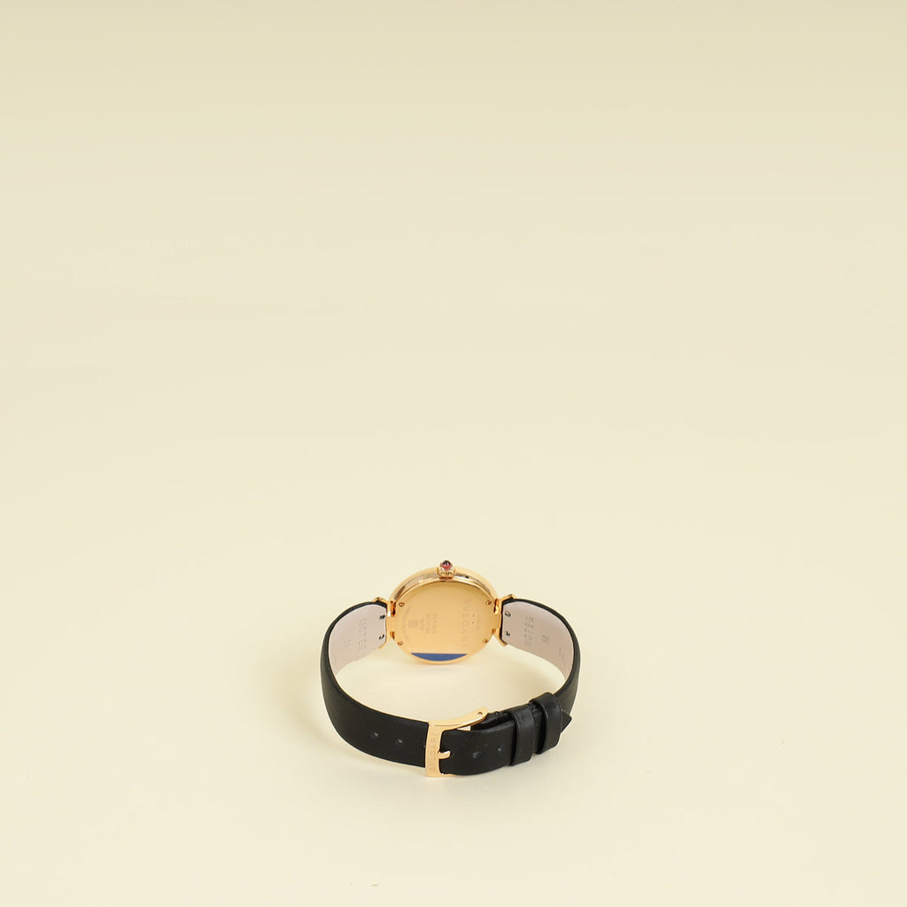 Bvlgari 18K Rose Gold Divas Dream MOP Diamond Dial 30mm Quartz Movement Watch
