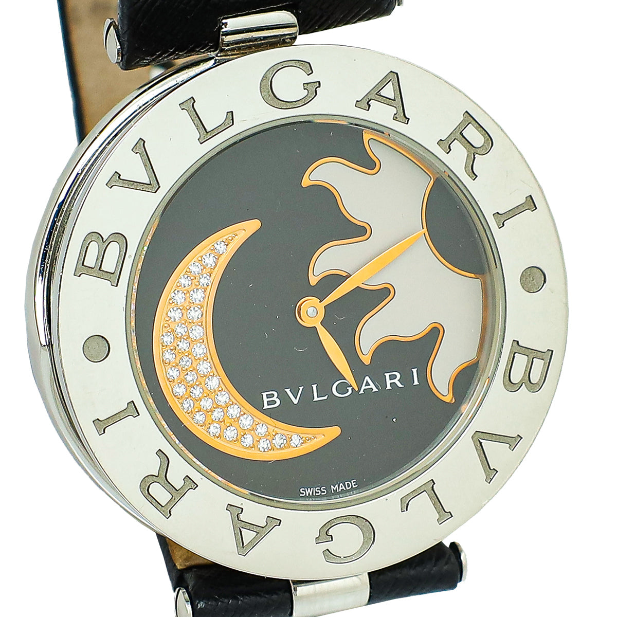 Bvlgari ST.ST B. Zero1 Sun & Moon Diamond Inlay Motif Watch