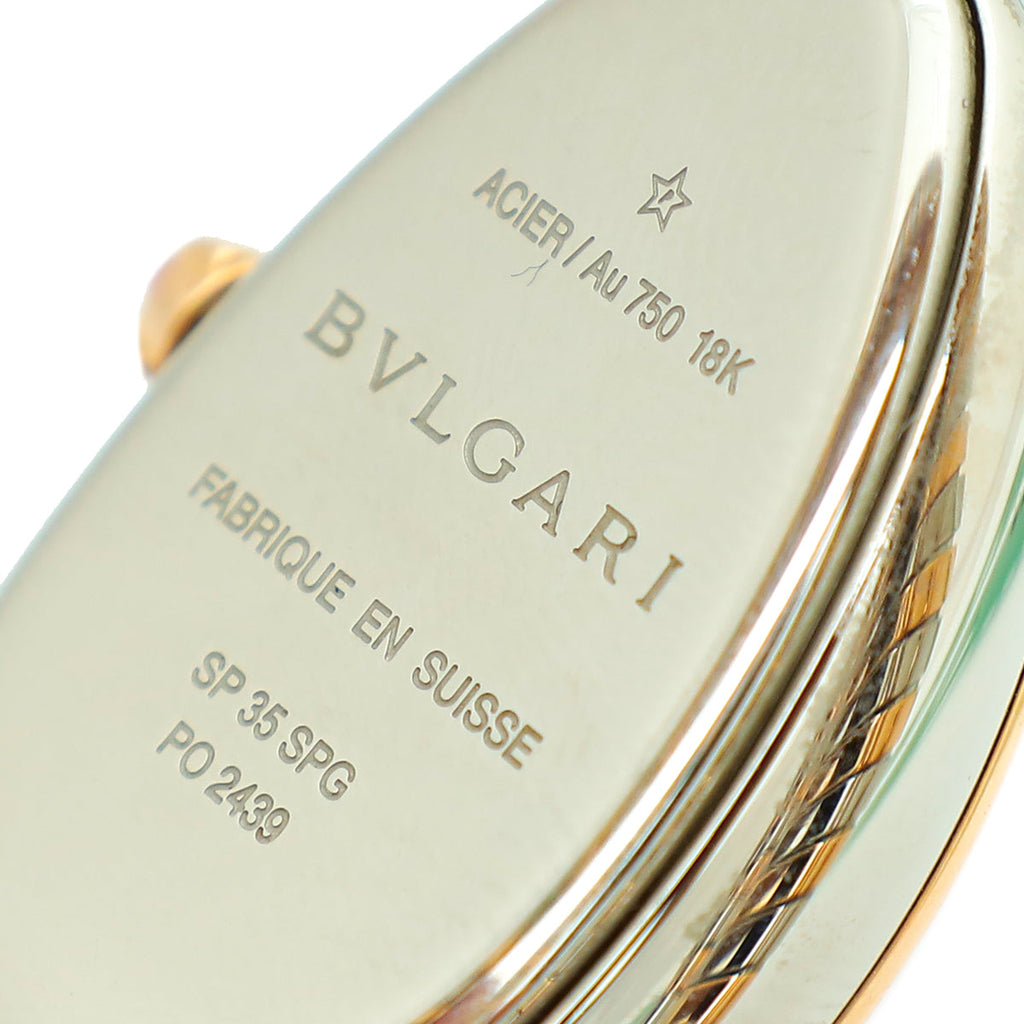 Bvlgari ST.ST. Gold Serpenti Tubogas Double Spiral 35mm Quartz Watch