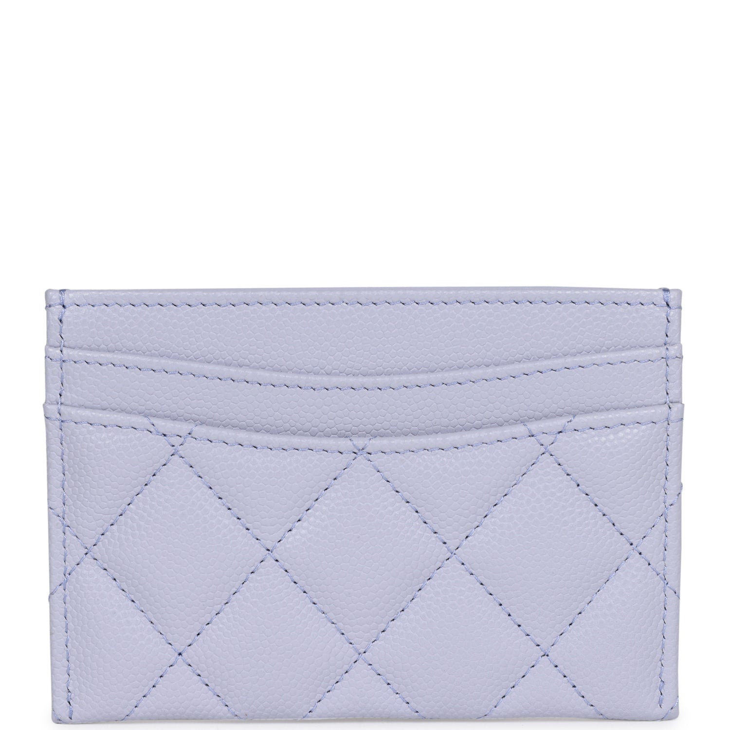 Chanel Card Holder Wallet Lilac Caviar Silver Hardware
