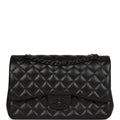 Chanel Jumbo Classic Double Flap Bag SO Black Lambskin Black Hardware