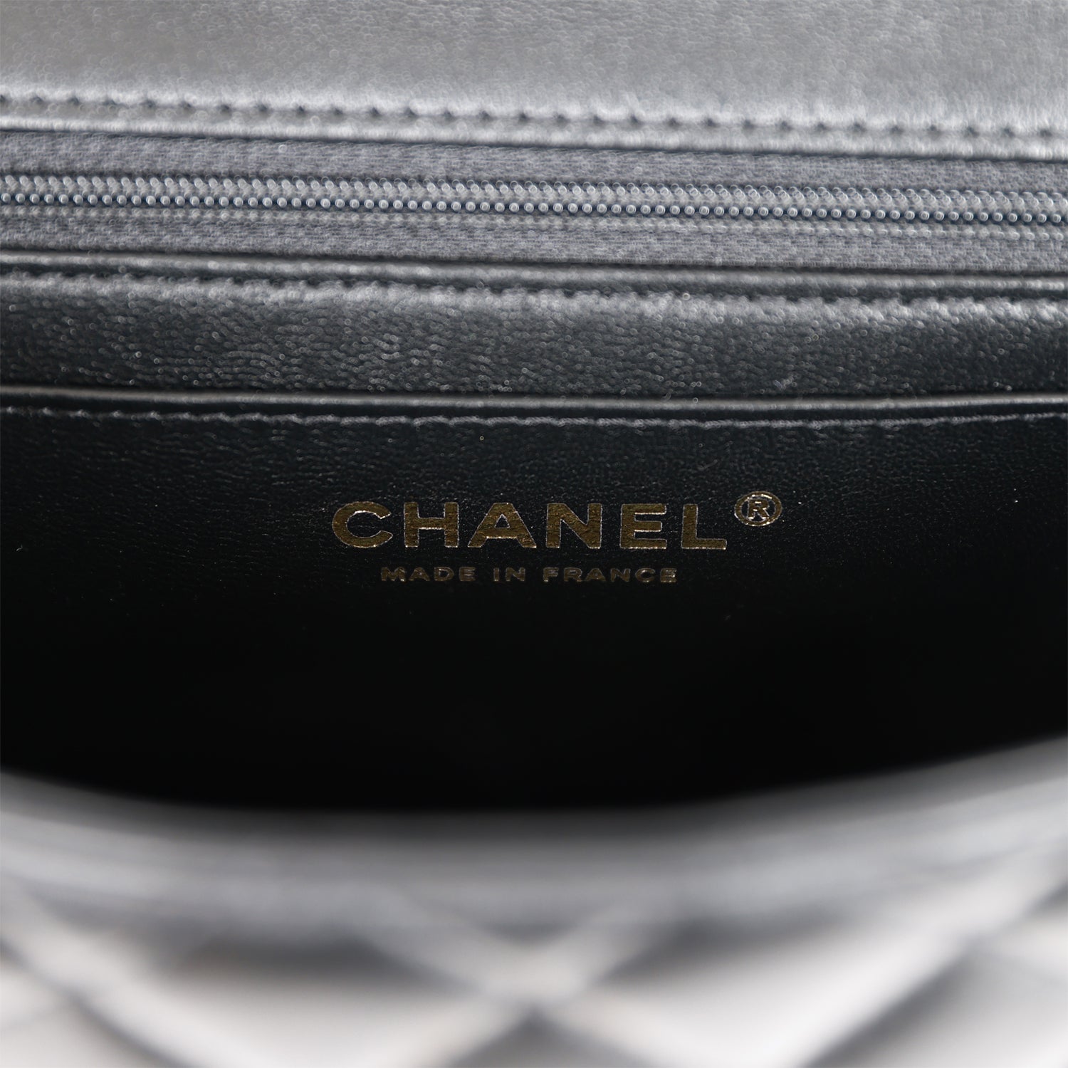 Chanel Mini Rectangular Flap Bag with Top Handle Black Lambskin Light Gold Hardware