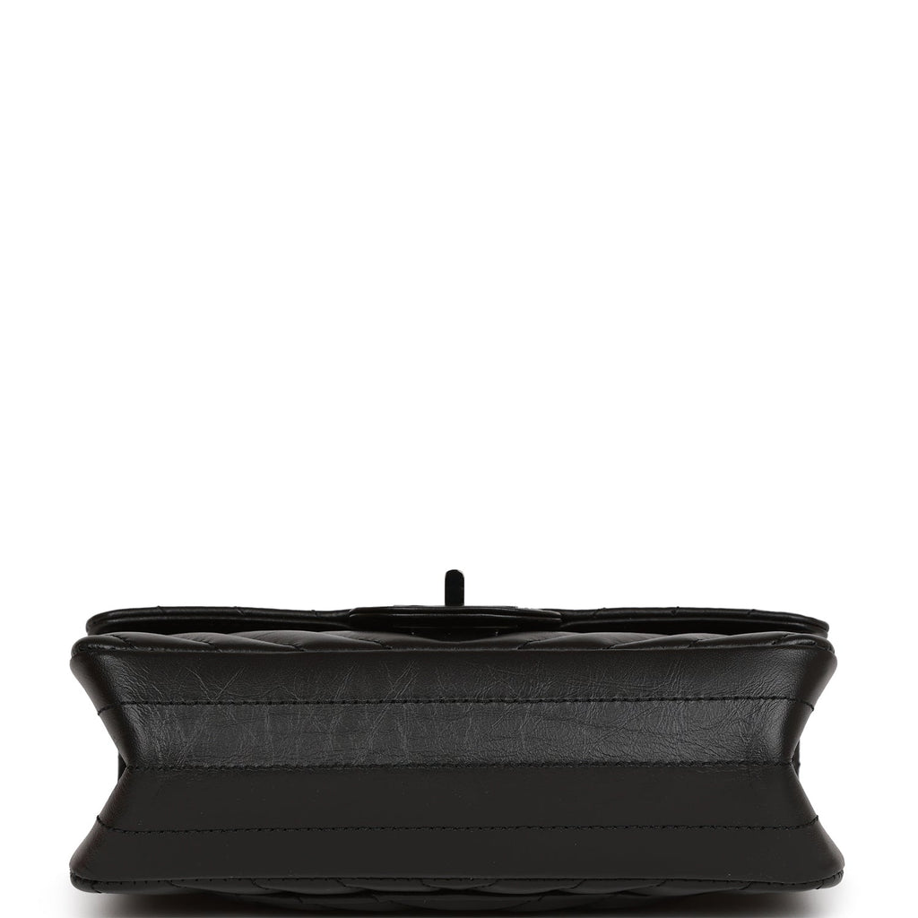 Chanel Mini Reissue 2.55 SO Black Chevron Calfskin Black Hardware