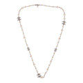 Chanel Crystal Imitation Pearl CC Sautoir Long Necklace
