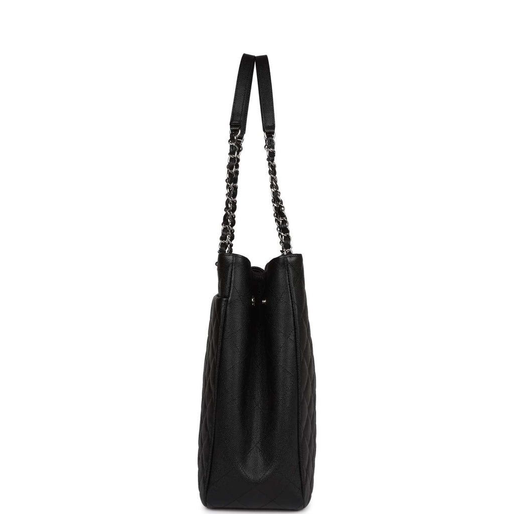 Chanel Timeless Tote Bag Black Caviar Silver Hardware