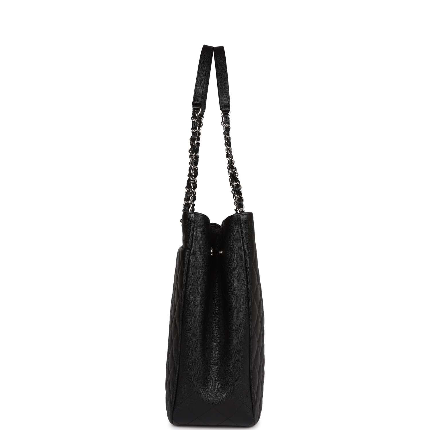 Chanel Timeless Tote Bag Black Caviar Silver Hardware