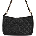 Chanel Vintage Timeless CC Shoulder Bag Black Caviar Gold Hardware