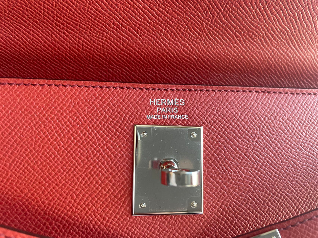 Hermès Kelly 32 Sellier Bi-Color Pink & Coral Epsom (Palladium Hardware)
