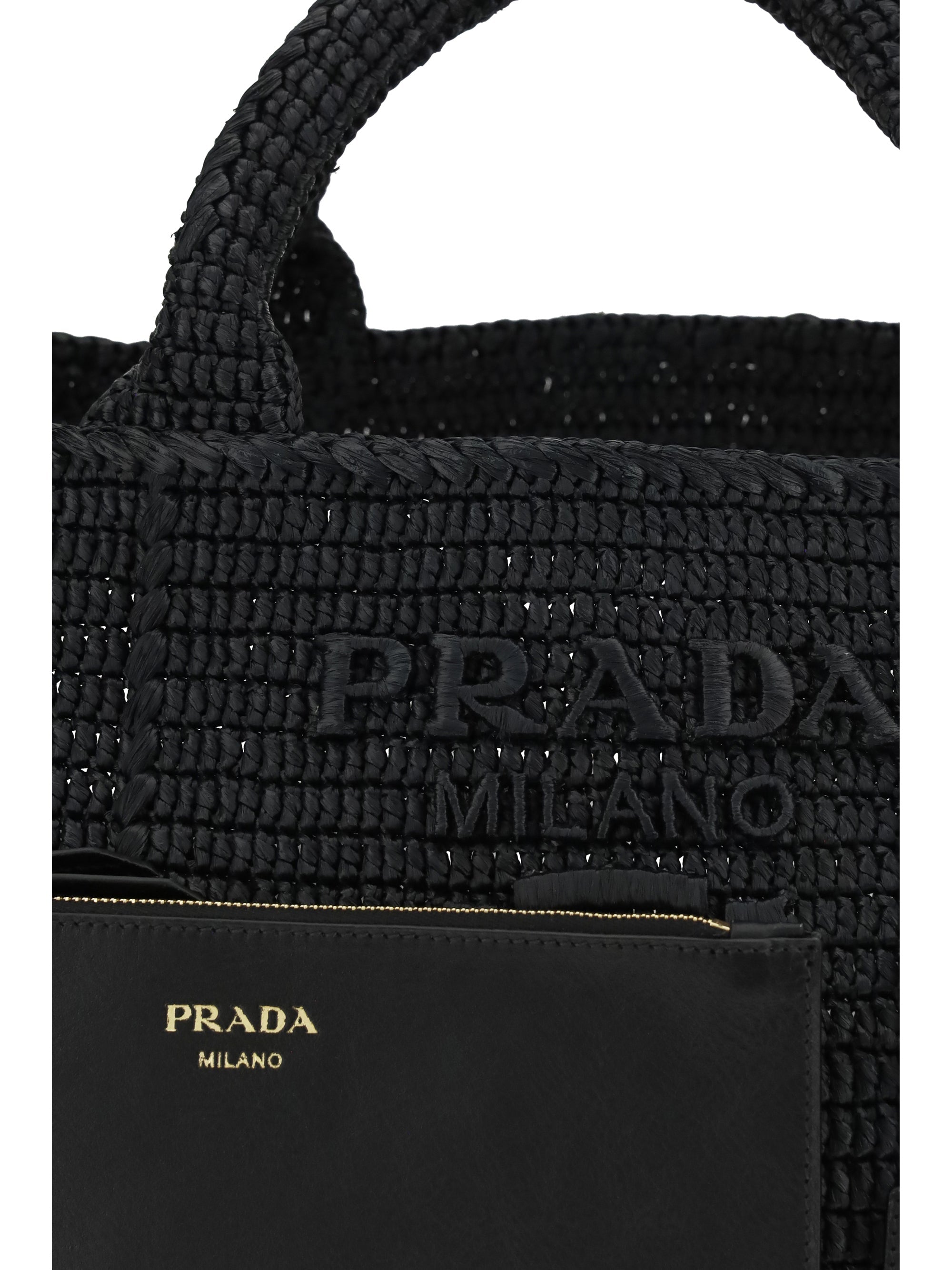 Prada Women Large Crochet Tote Bag