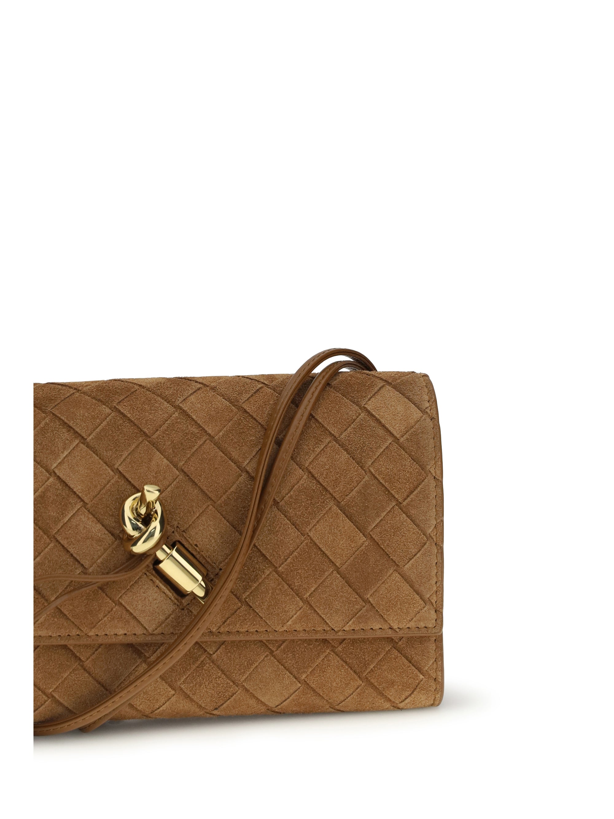 Bottega Veneta Women Andiamo Clutch With Shoulder Strap