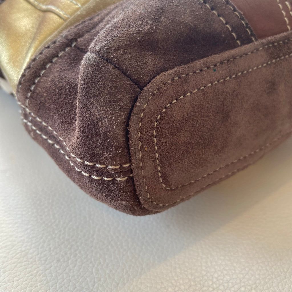 COACH Signature Patchwork Shoulder Bag/ Crossbody Bag