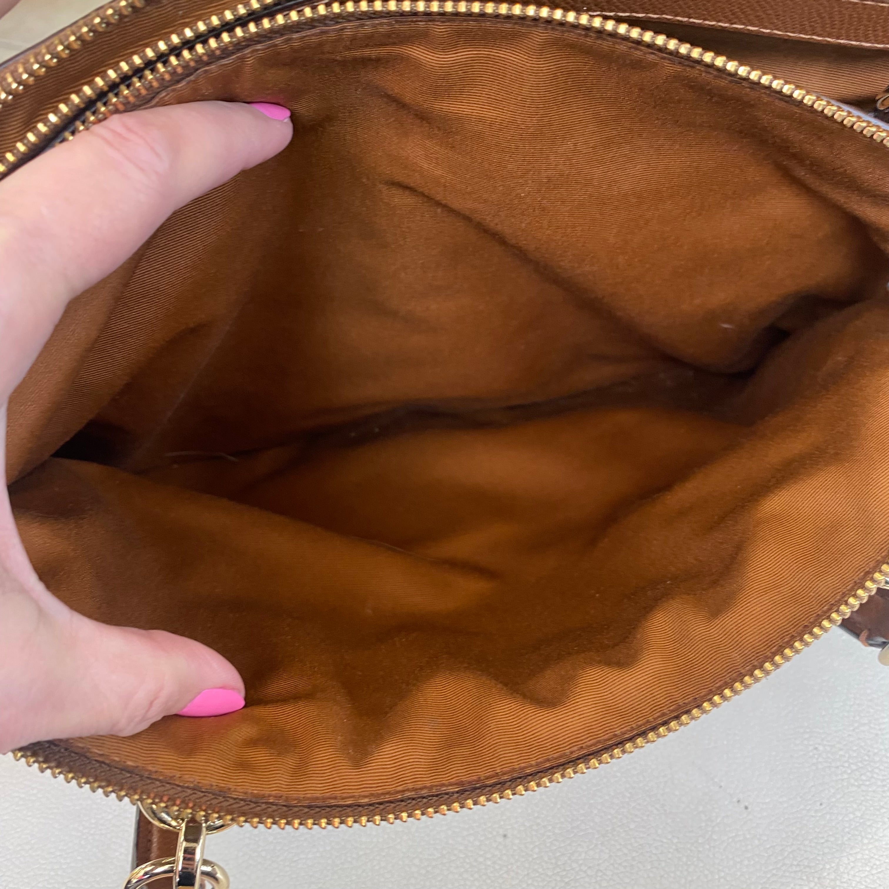 COACH Signature Christie Carryall Tote Shoulder Bag in Brown/ Tan