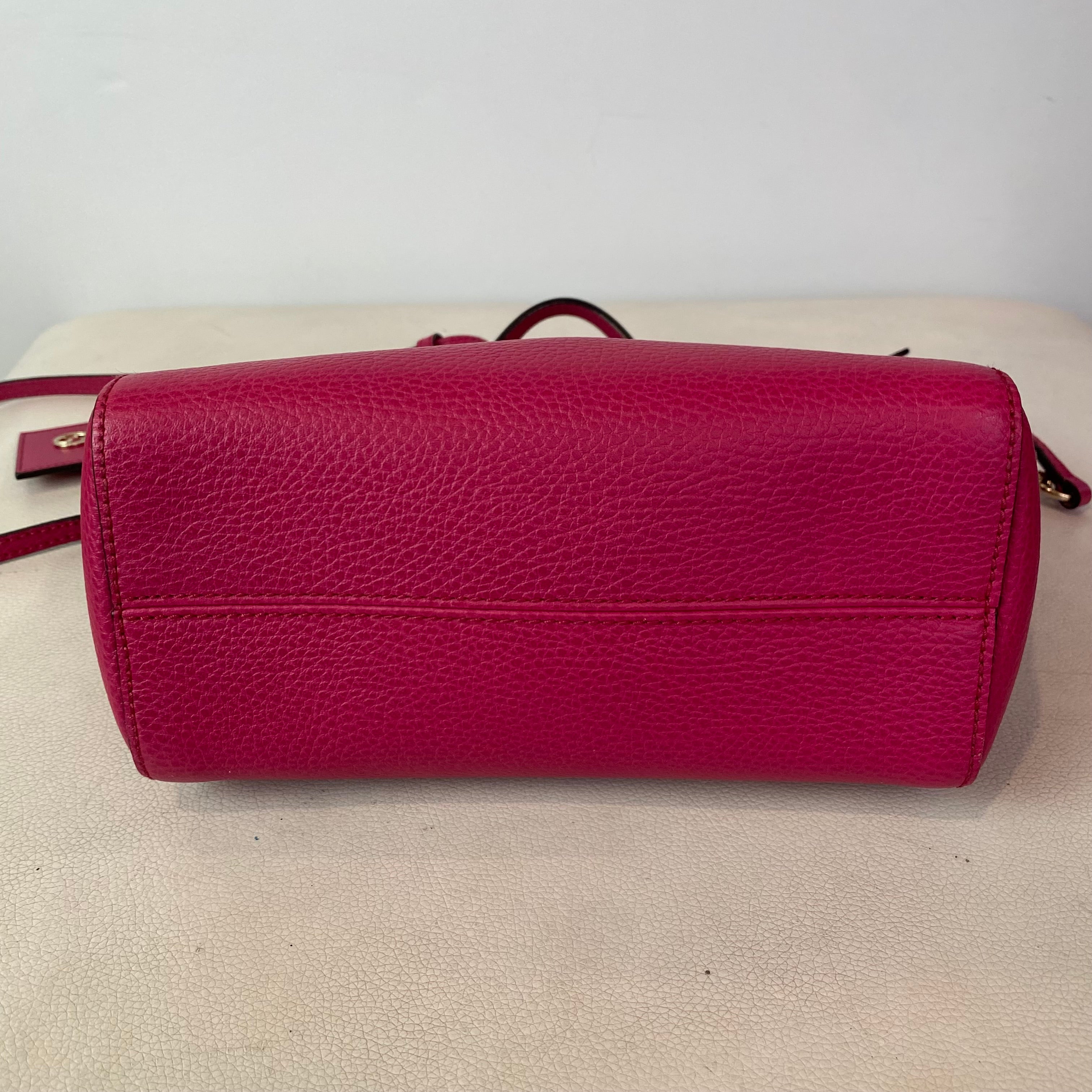 GUCCI Small Leather Swing Tote Crossbody Pink NWOT