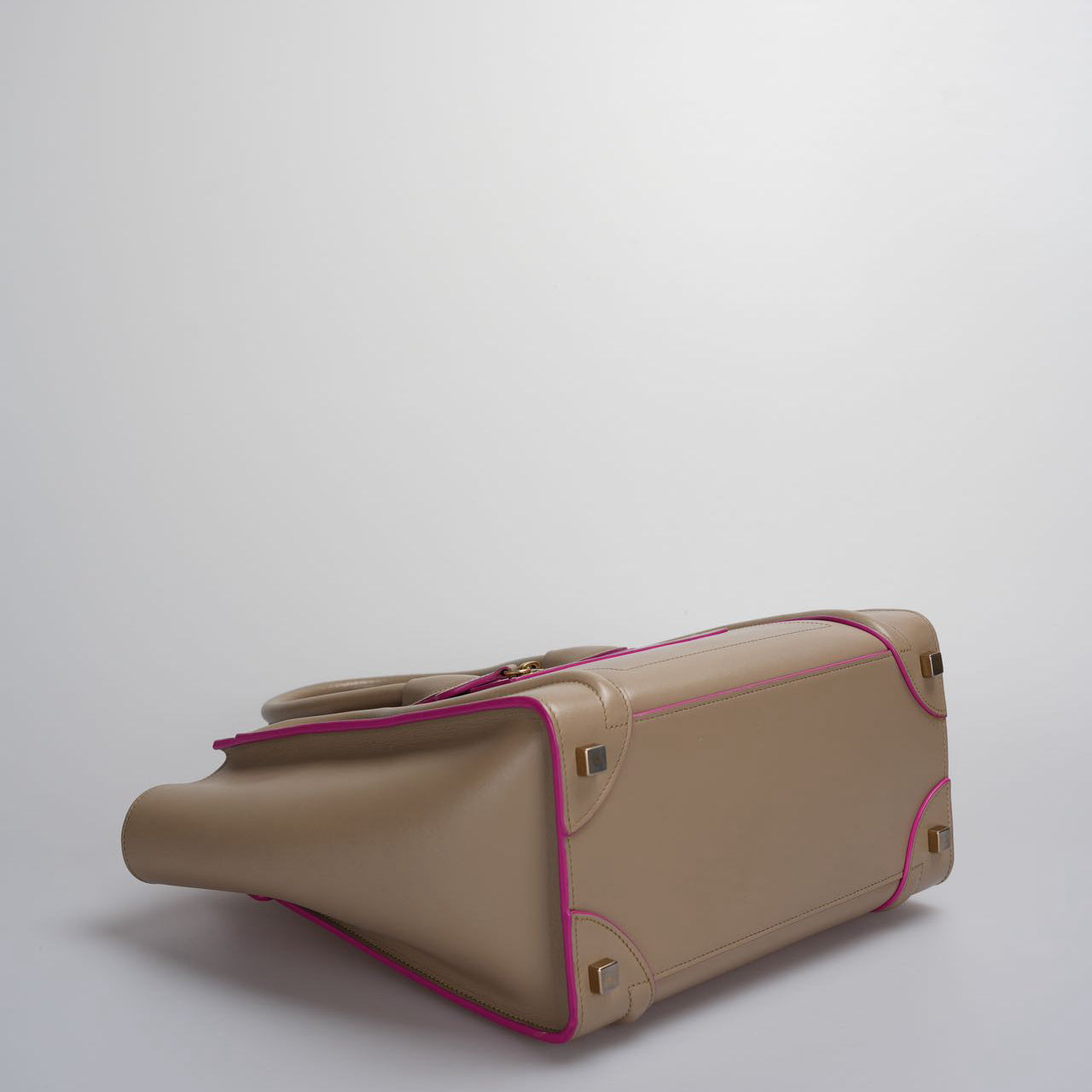 CELINE Calfskin Mini Luggage in Beige