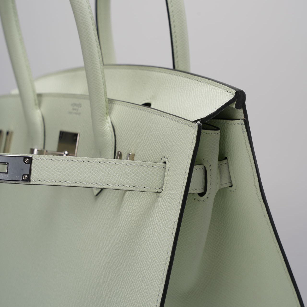 Part 1 Hermes Birkin Sellier 30 Bag In Vert Fizz Epsom Leather With Palladium Hardware from 2023