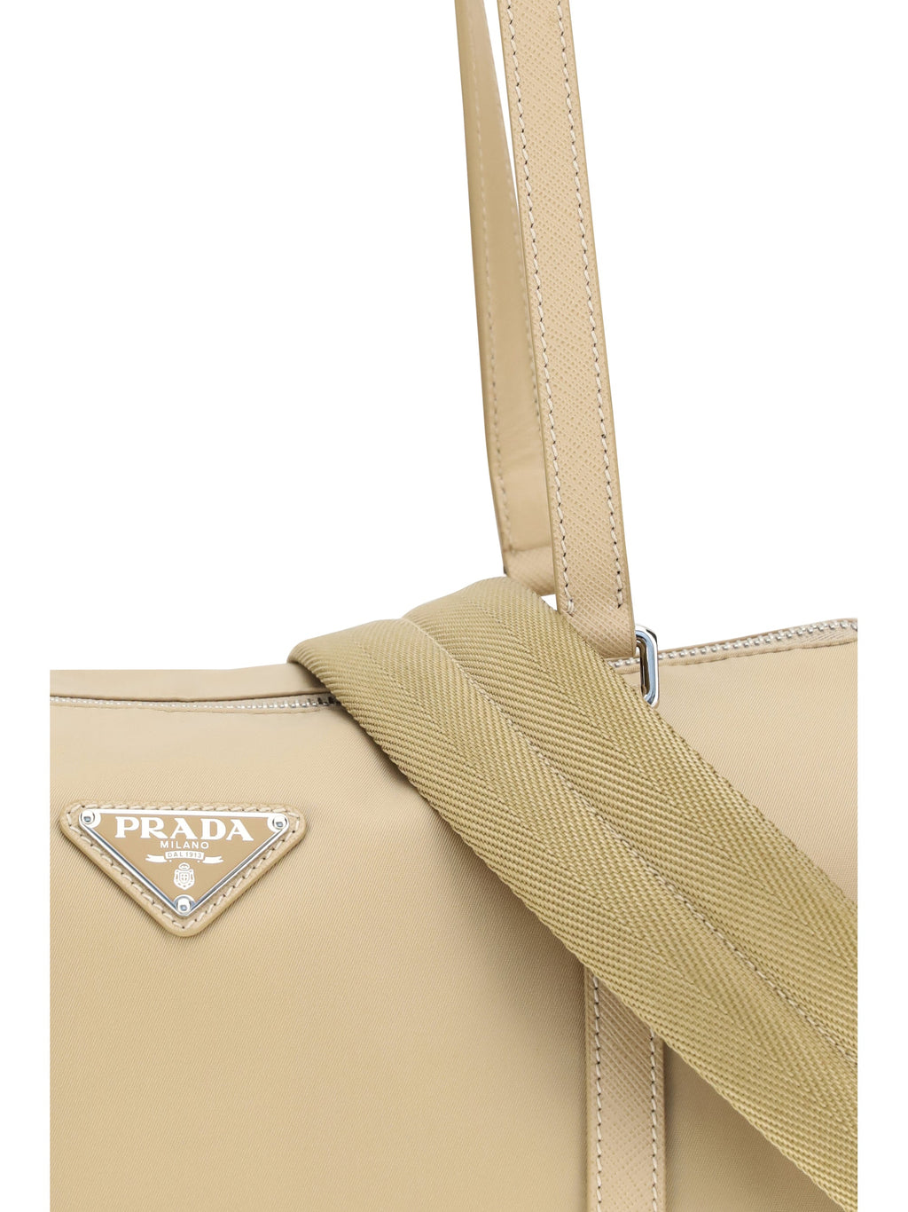 Prada Women Large Re-Nylon And Saffiano Shoulder Bag