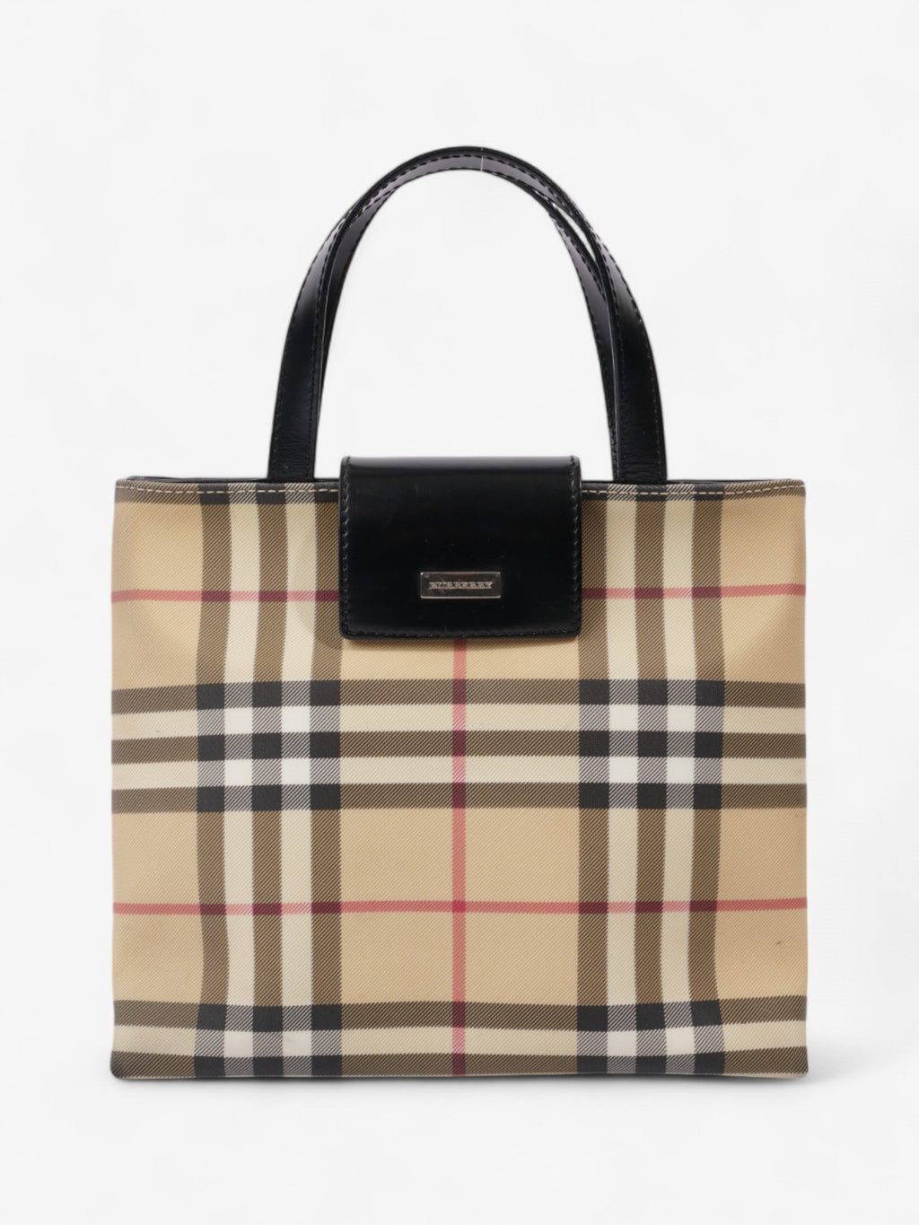 Burberry Check Tote Nova Check / Black Canvas