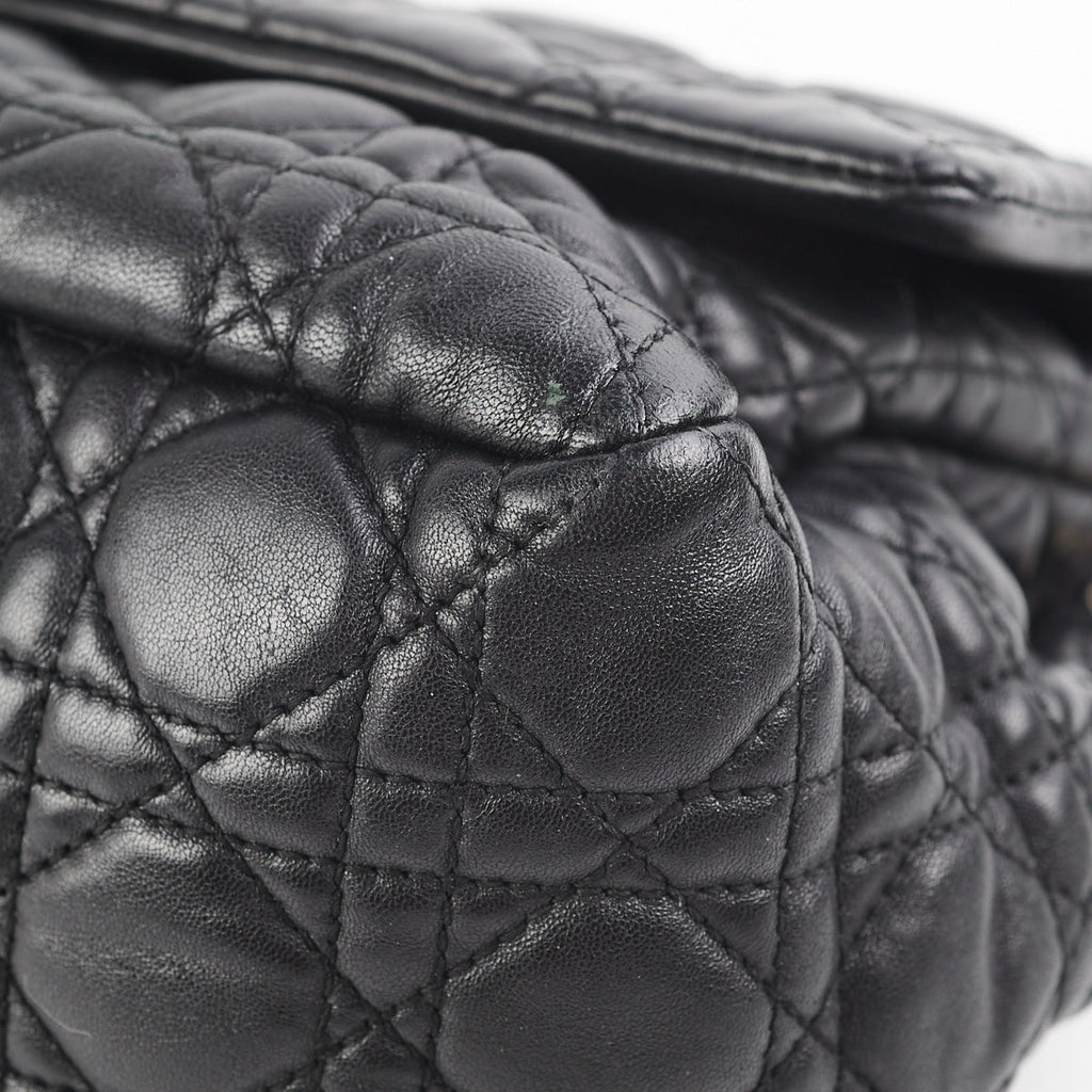 Dior Cannage Lock Bag Black