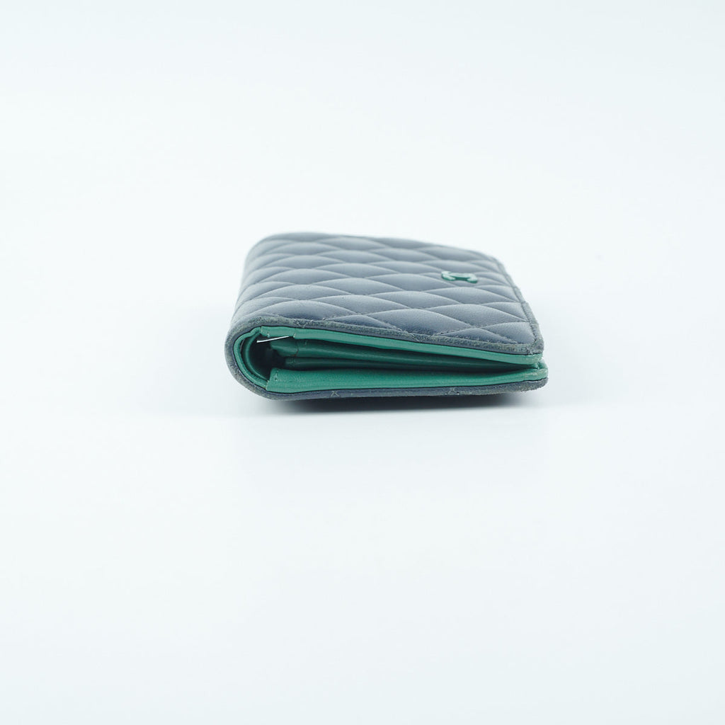 Chanel Yen Wallet Blue/Green