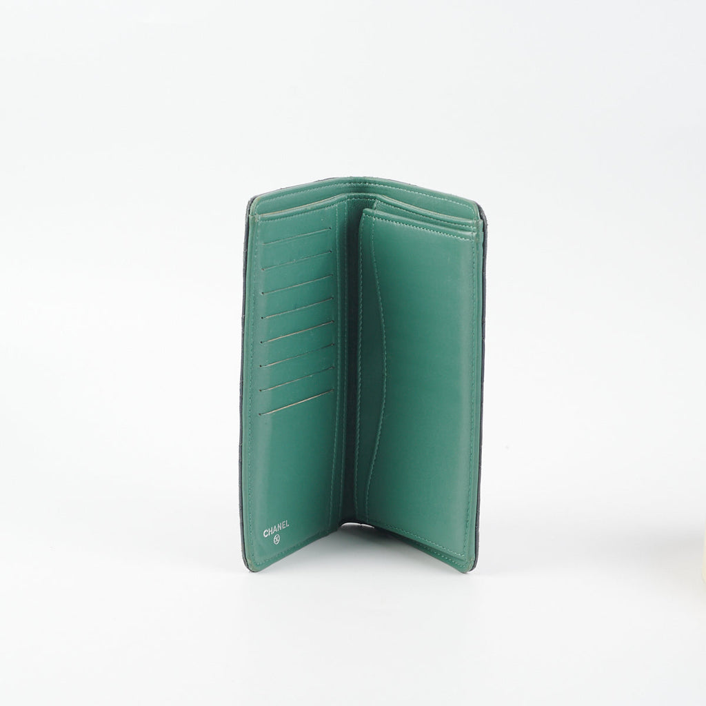 Chanel Yen Wallet Blue/Green