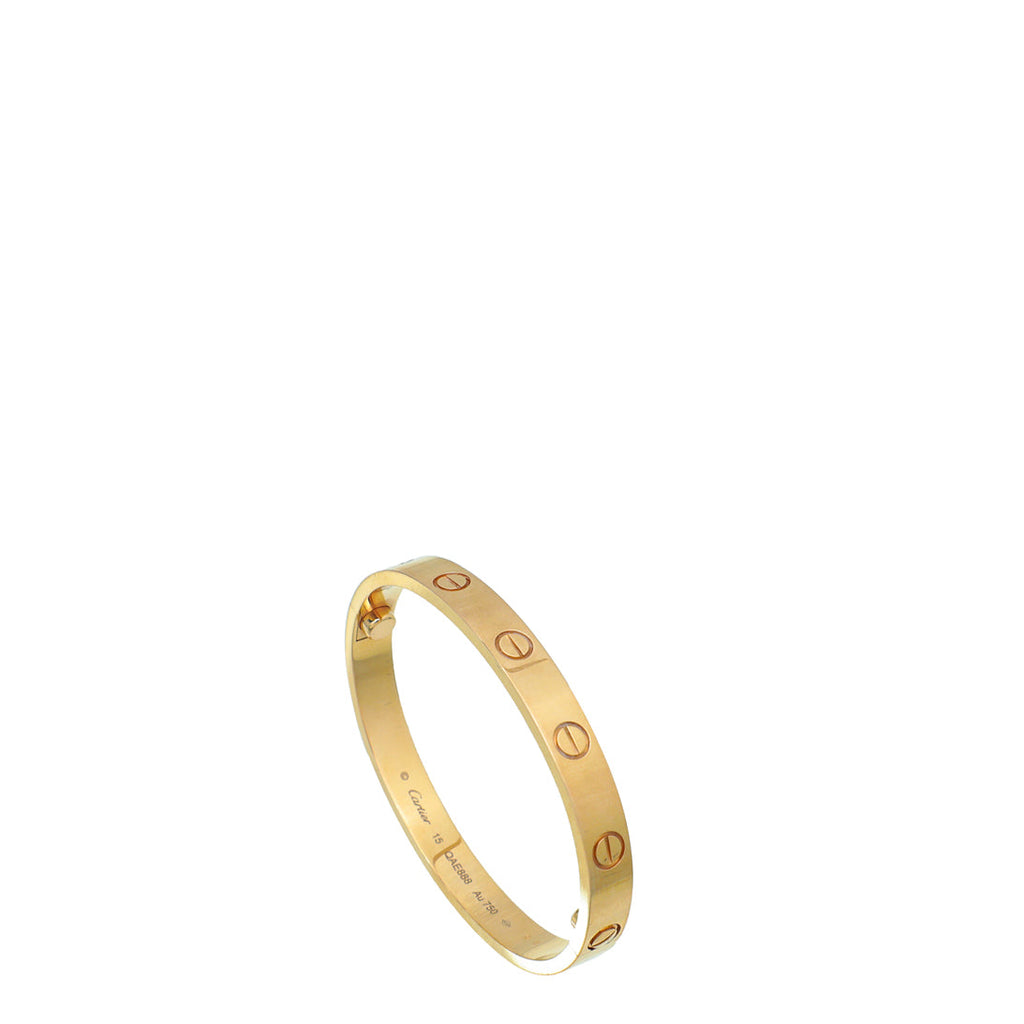 Cartier 18K Rose Gold Love Classic Bracelet 15