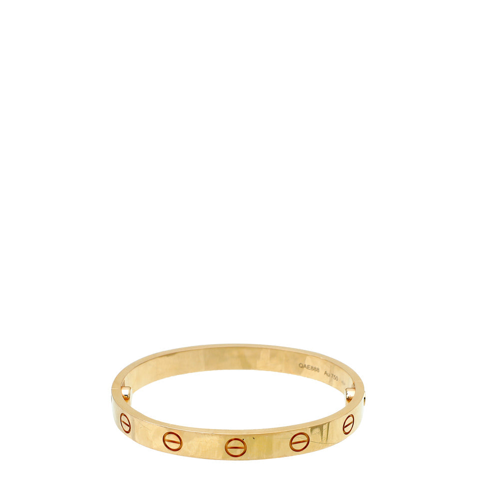Cartier 18K Rose Gold Love Classic Bracelet 15