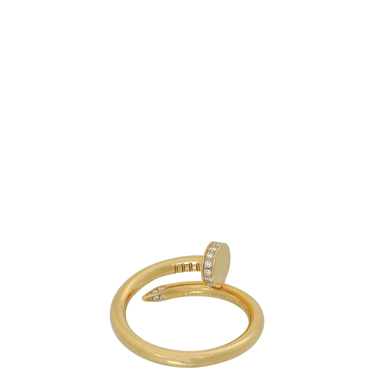 Cartier 18K Rose Gold 22 Diamond Juste Un Clou Ring 60