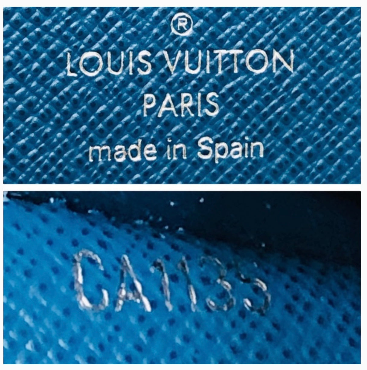 LOUIS VUITTON Epi Brazza Wallet Toledo Blue