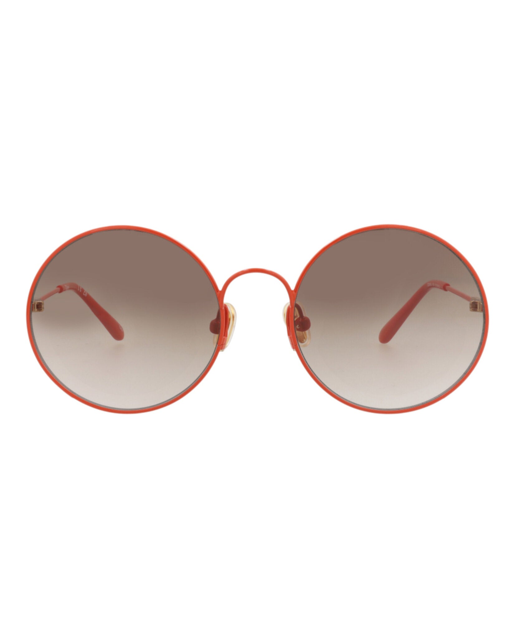 Chloé Kids Unisex Round/Oval Orange Orange Brown Fashion Designer Eyewear