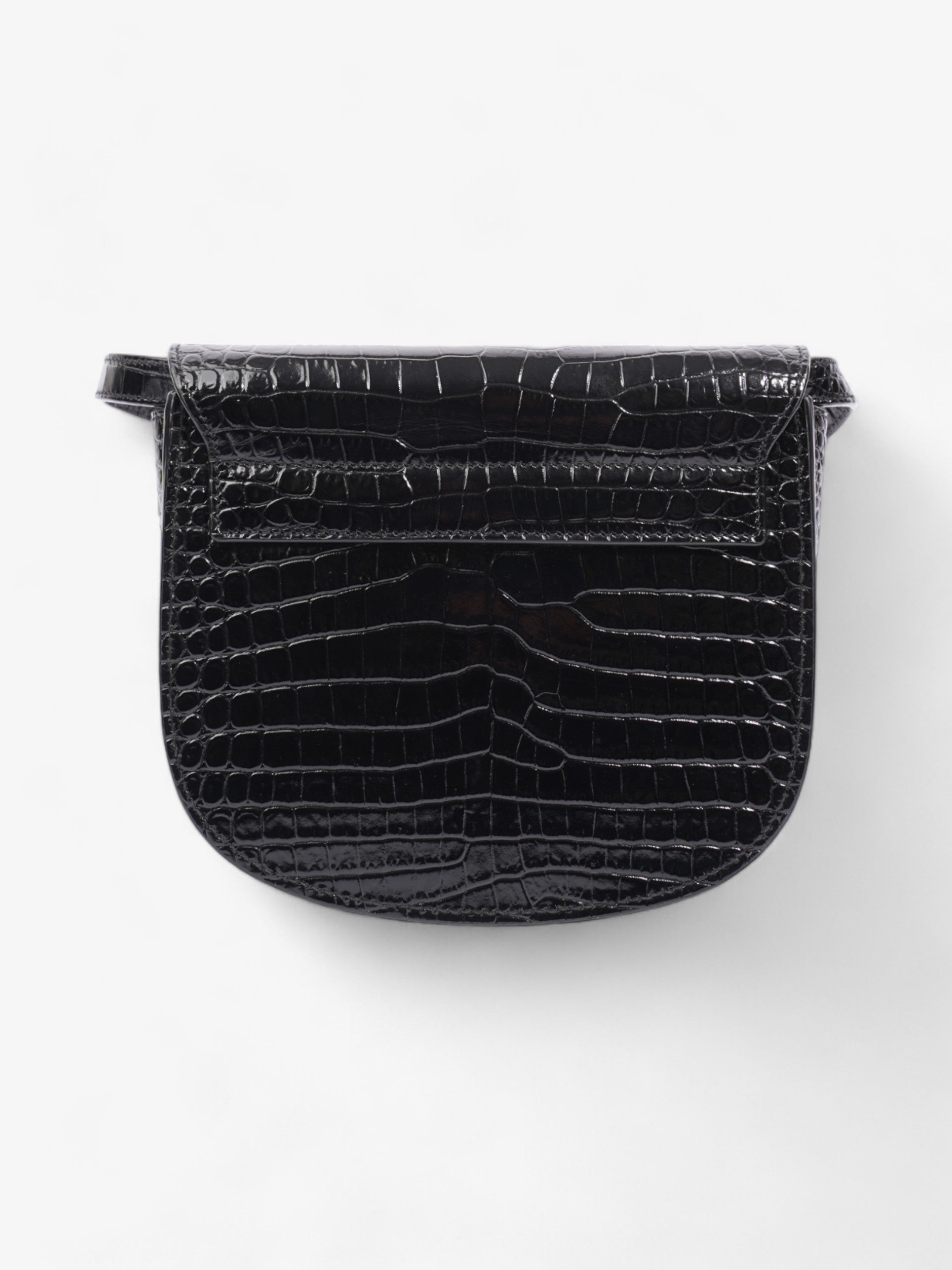 Saint Laurent Kaia Shoulder Bag Black Embossed Leather Small