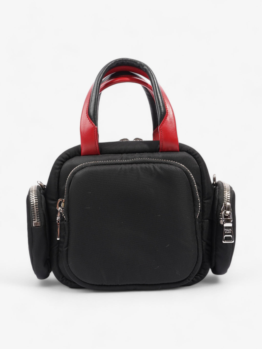 Prada Cargo Pocket Tote Black / Red Re Nylon