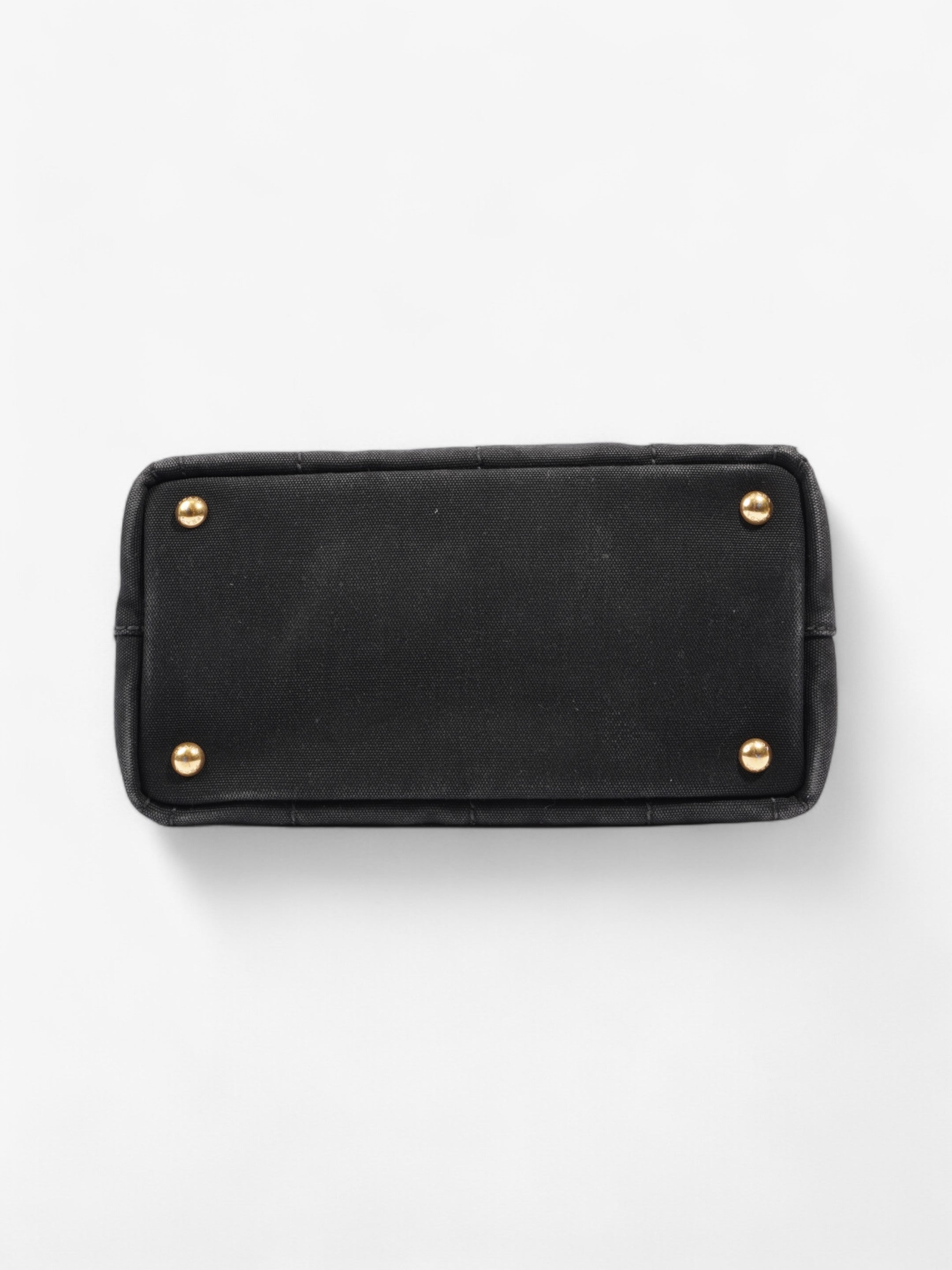 Prada Canvas Tote Black / White Cotton