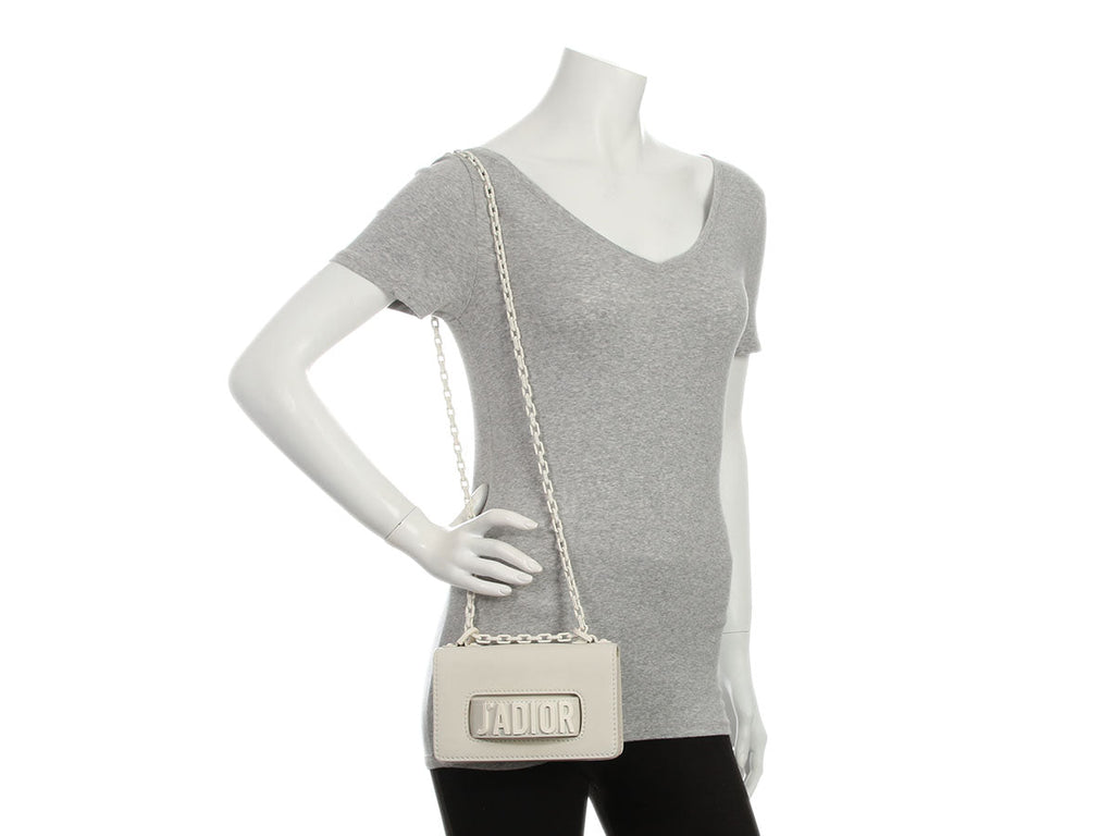 Dior Mini White J’Adior Flap Bag