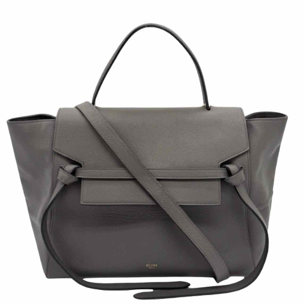 CELINE Grained Calfskin Mini Belt Bag Grey