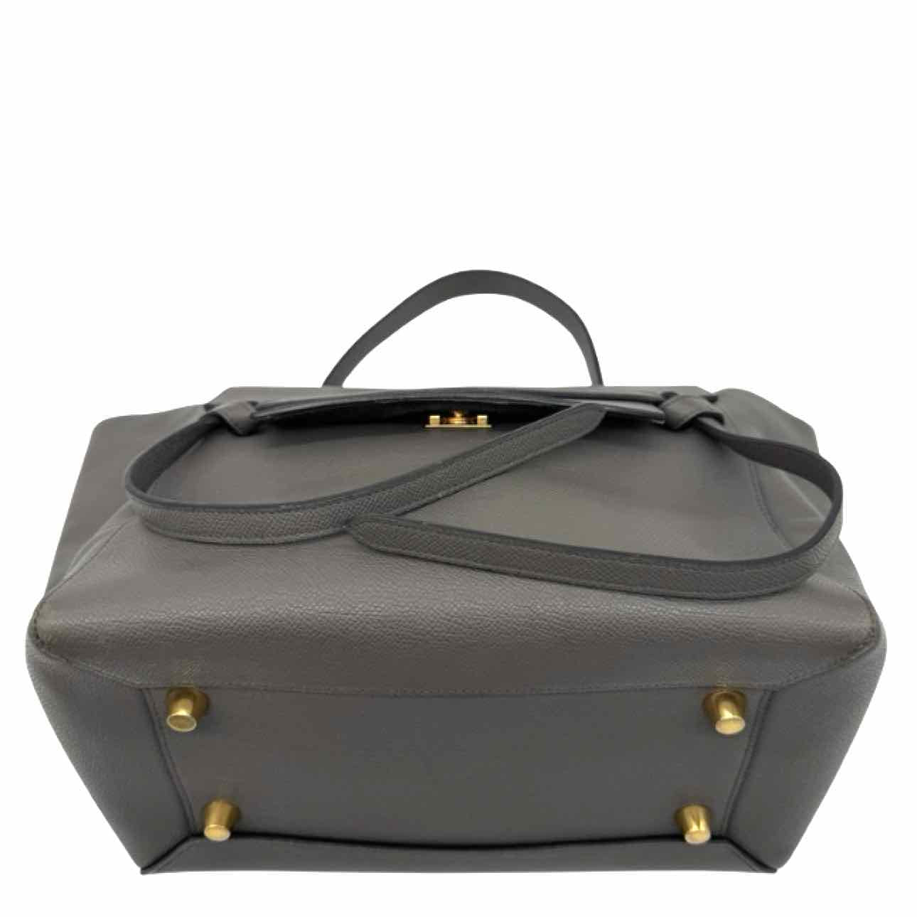 CELINE Grained Calfskin Mini Belt Bag Grey