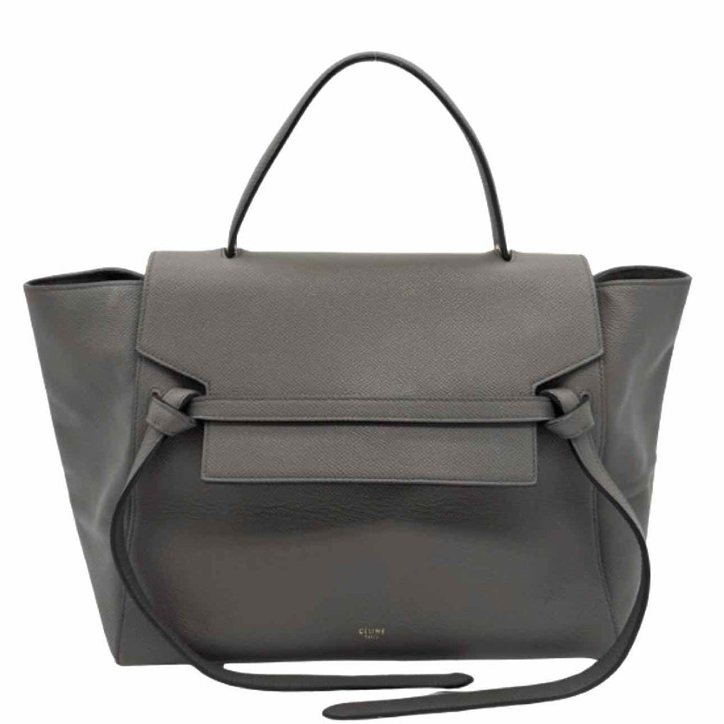 CELINE Grained Calfskin Mini Belt Bag Grey
