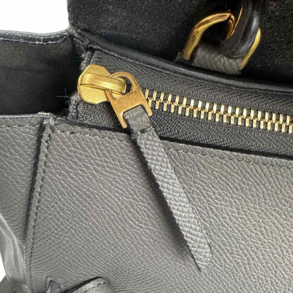 CELINE Grained Calfskin Mini Belt Bag Grey
