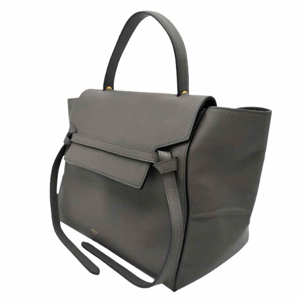 CELINE Grained Calfskin Mini Belt Bag Grey