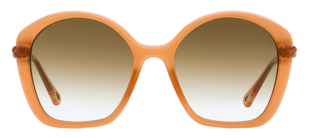Chloe Geometric Braided Sunglasses CH0003S 002 Coral 55mm