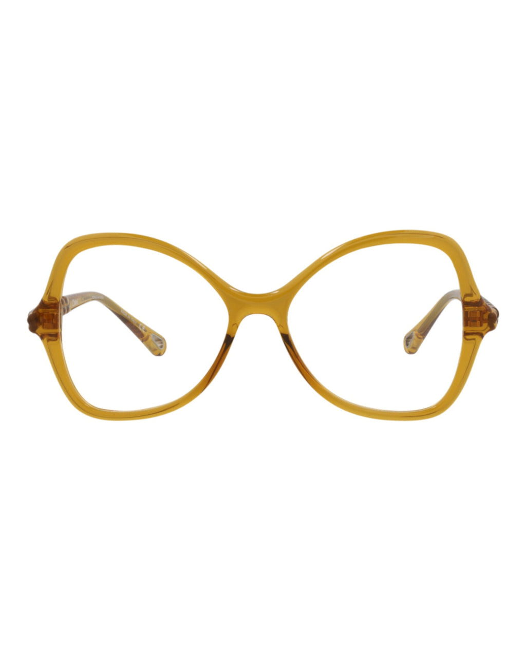 Chloé Womens Cat Eye Yellow Yellow Transparent Fashion Designer Eyewear Yellow Yellow Transparent