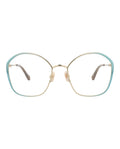 Chloé Womens Round/Oval Blue Blue Transparent Fashion Designer Eyewear