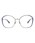 Chloé Womens Square/Rectangle Blue Blue Transparent Fashion Designer Eyewear Blue Blue Transparent