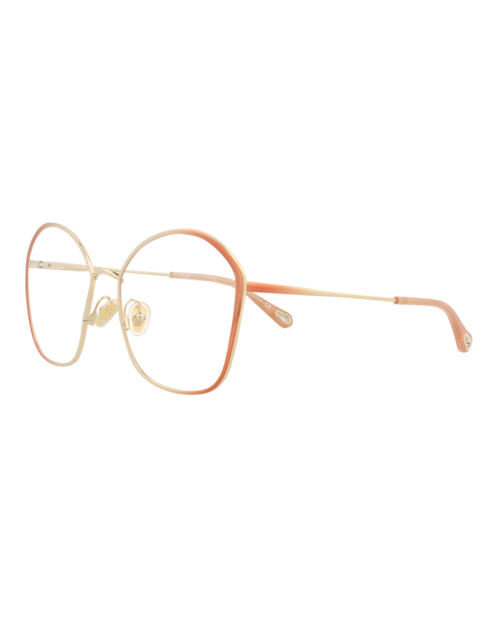 Chloé Womens Square/Rectangle Nude Nude Transparent Fashion Designer Eyewear